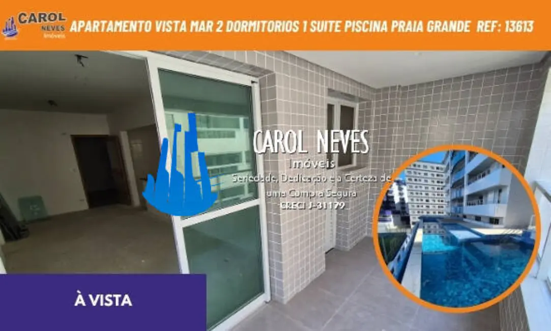 Foto 1 de Apartamento com 2 quartos à venda, 82m2 em Ocian, Praia Grande - SP