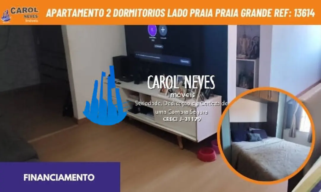 Foto 1 de Apartamento com 2 quartos à venda, 50m2 em Tupi, Praia Grande - SP