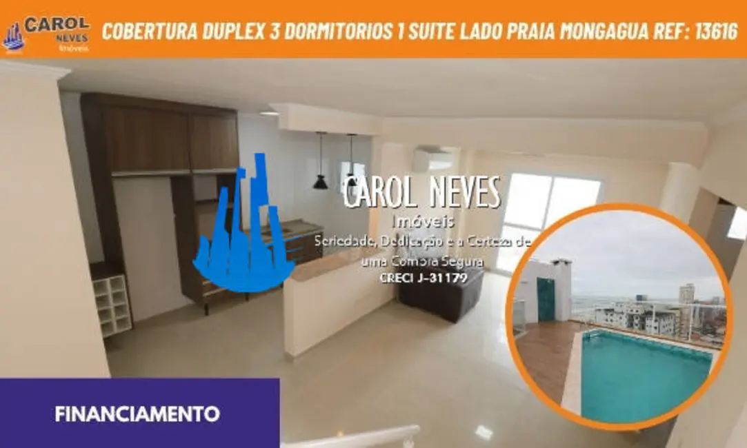 Foto 1 de Cobertura com 3 quartos à venda, 127m2 em Centro, Mongagua - SP