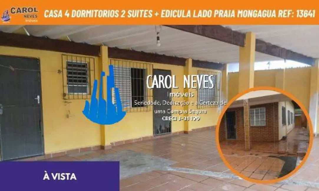 Foto 1 de Casa com 4 quartos à venda, 187m2 em Mongagua - SP