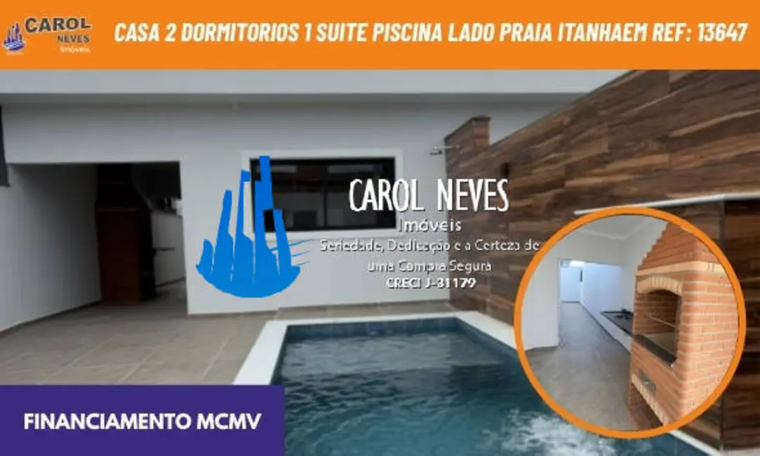 Foto 1 de Casa com 2 quartos à venda, 79m2 em Itanhaem - SP
