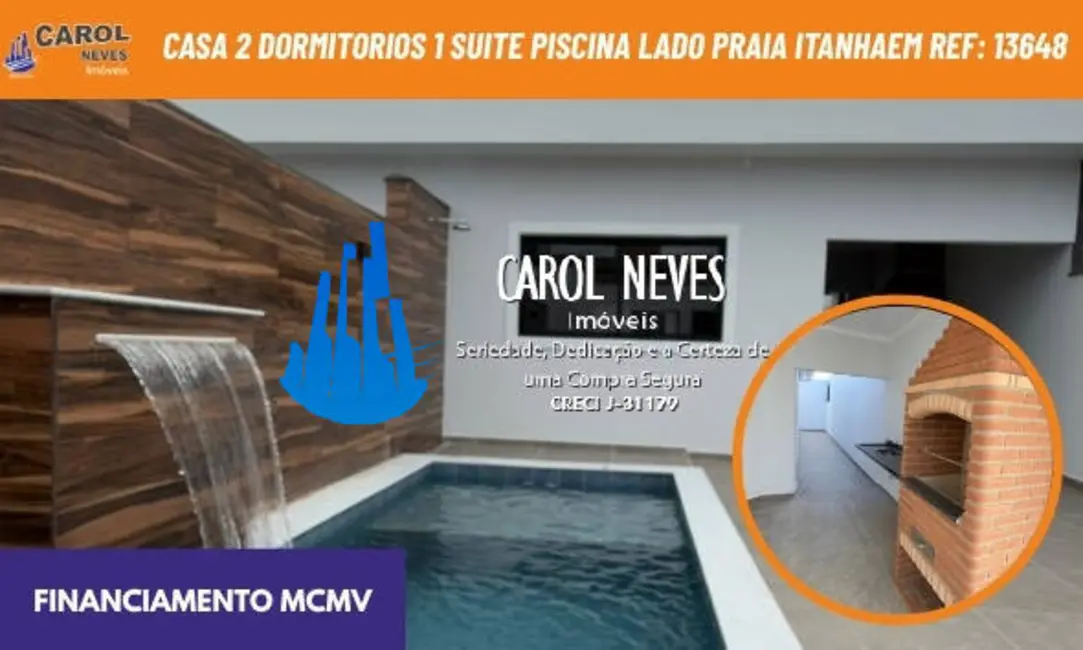Foto 1 de Casa com 2 quartos à venda, 78m2 em Itanhaem - SP