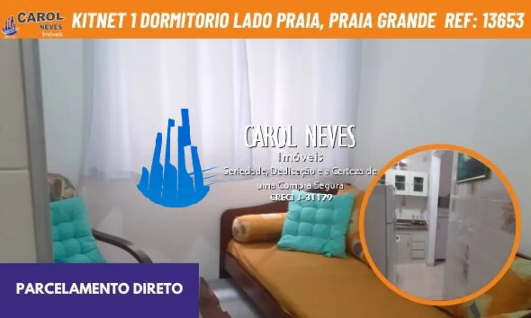 Foto 1 de Kitnet com 1 quarto à venda, 30m2 em Real, Praia Grande - SP