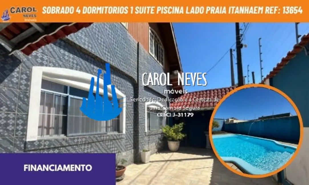 Foto 1 de Sobrado com 4 quartos à venda, 240m2 em Itanhaem - SP