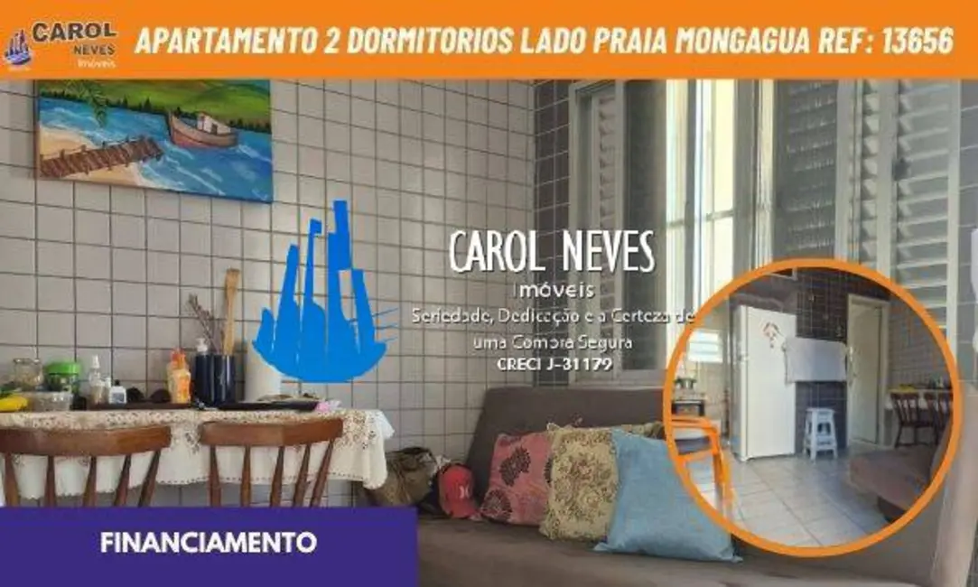Foto 1 de Apartamento com 1 quarto à venda, 41m2 em Centro, Mongagua - SP