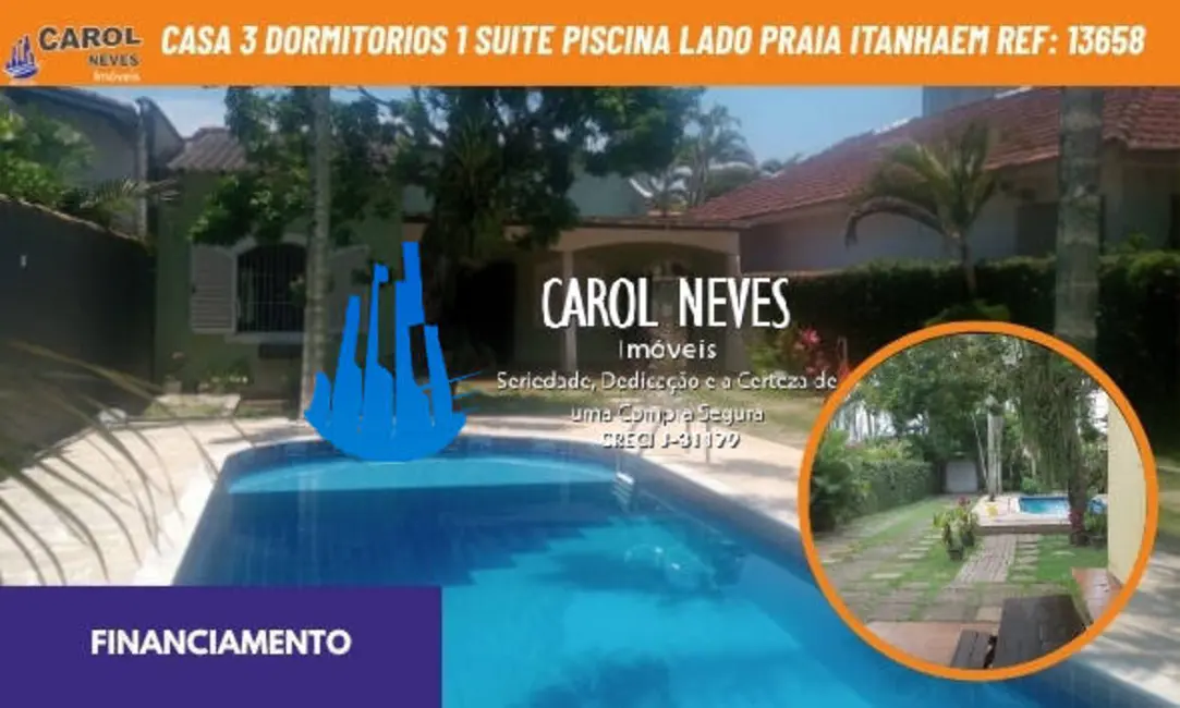 Foto 1 de Casa com 3 quartos à venda, 156m2 em Itanhaem - SP