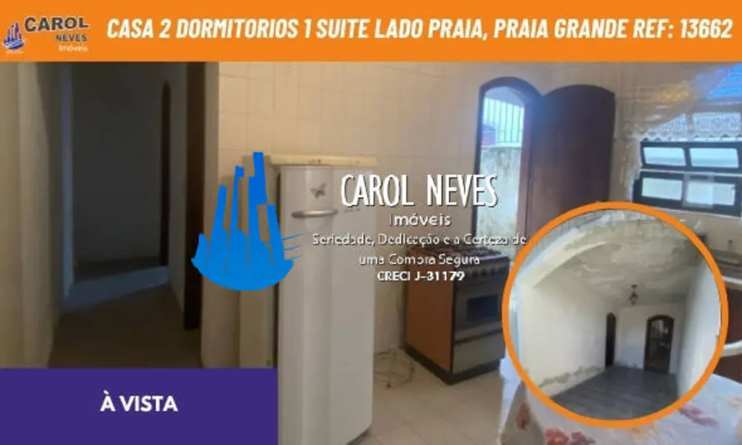Foto 1 de Casa com 2 quartos à venda, 75m2 em Solemar, Praia Grande - SP