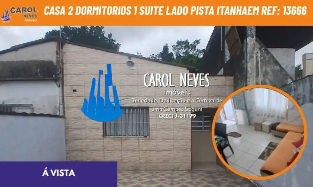 Foto 1 de Casa com 2 quartos à venda, 450m2 em Itanhaem - SP