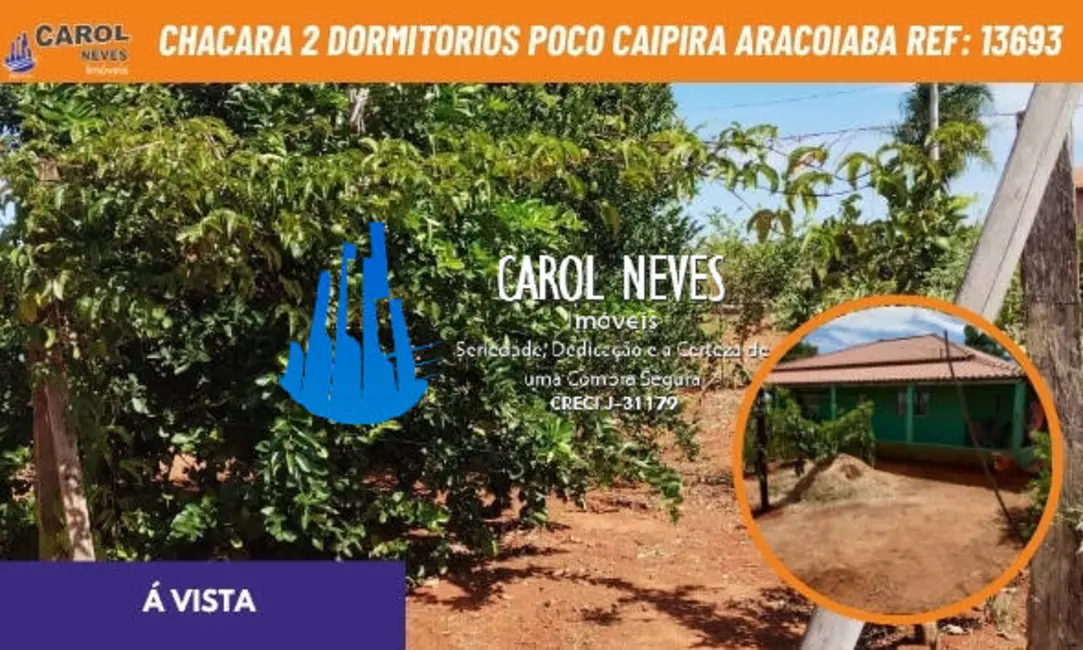 Foto 1 de Chácara com 2 quartos à venda, 135m2 em Aracoiaba Da Serra - SP