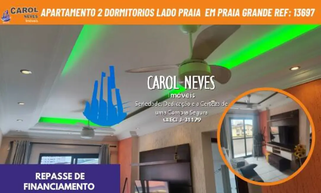 Foto 1 de Apartamento com 2 quartos à venda, 78m2 em Aviação, Praia Grande - SP