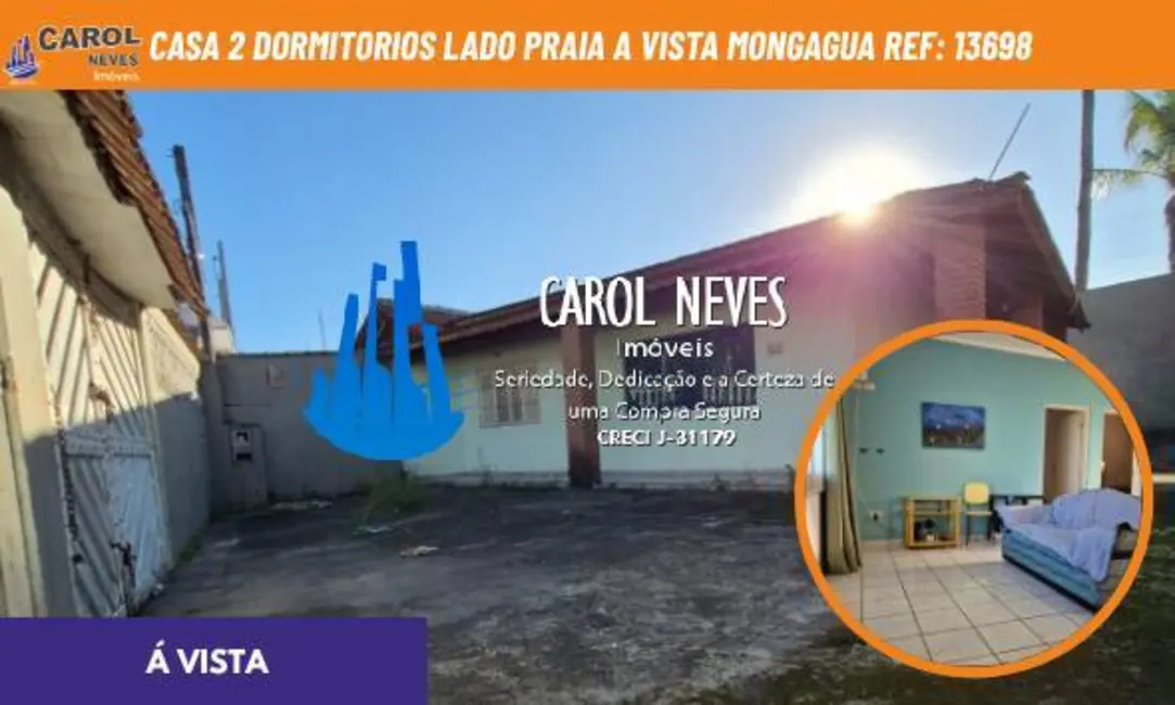 Foto 1 de Casa com 2 quartos à venda, 63m2 em Mongagua - SP