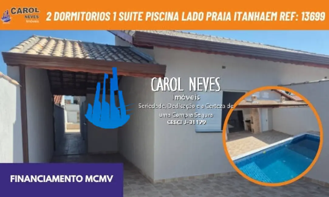Foto 1 de Casa com 2 quartos à venda, 86m2 em Itanhaem - SP