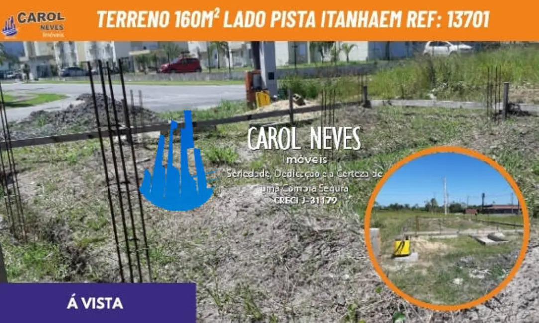 Foto 1 de Terreno / Lote à venda, 160m2 em Itanhaem - SP