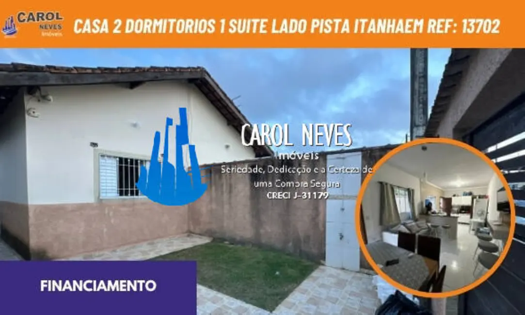 Foto 1 de Casa com 2 quartos à venda, 60m2 em Itanhaem - SP