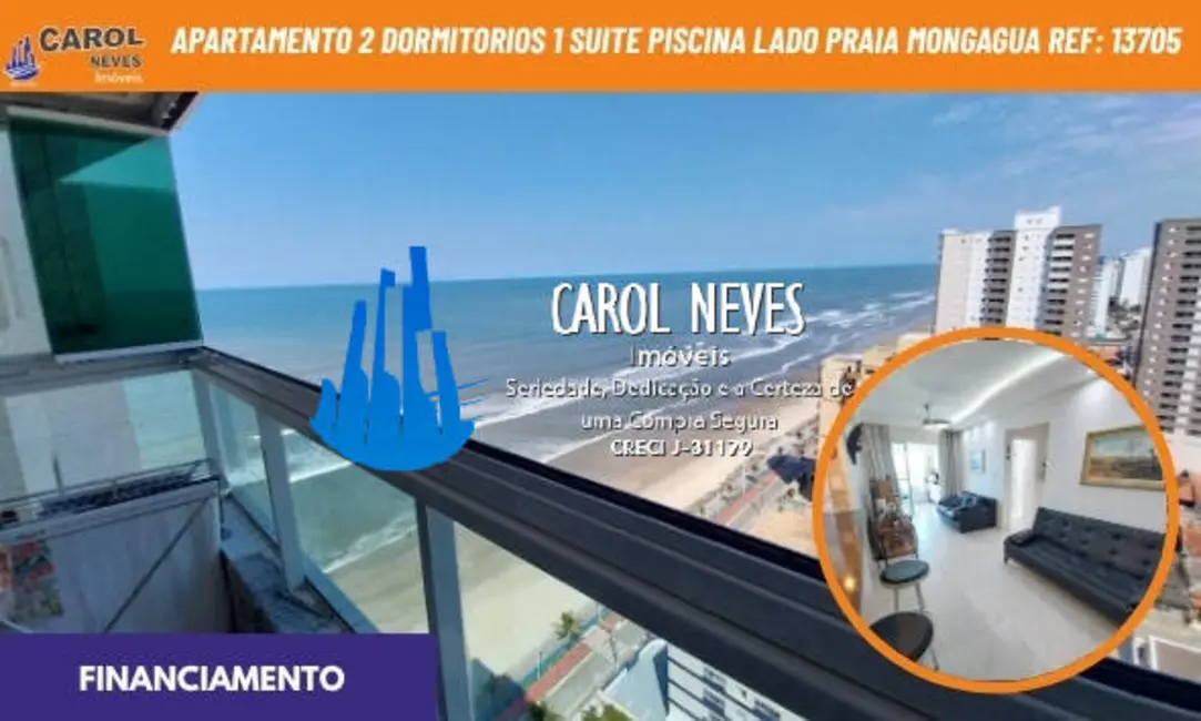 Foto 1 de Apartamento com 2 quartos à venda, 82m2 em Mongagua - SP
