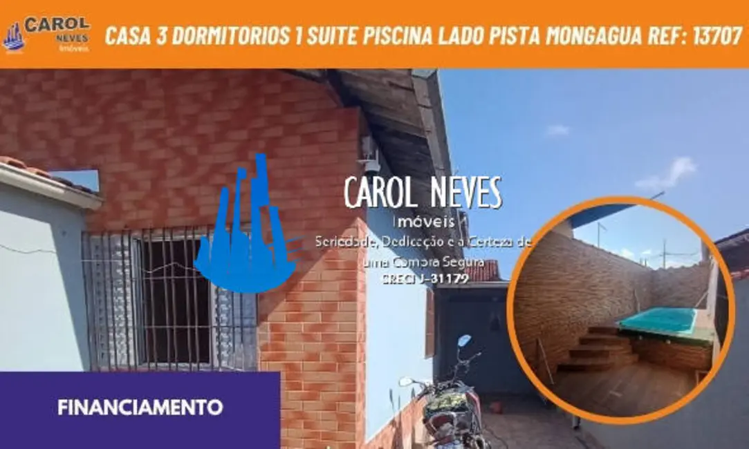 Foto 1 de Casa com 3 quartos à venda, 73m2 em Mongagua - SP