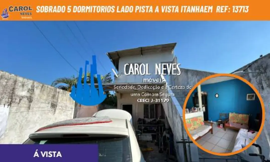 Sobrado com 5 quartos à venda em Itanhaem - SP - imagem 1 Foto 1 de Sobrado com 5 quartos à venda em Itanhaem - SP