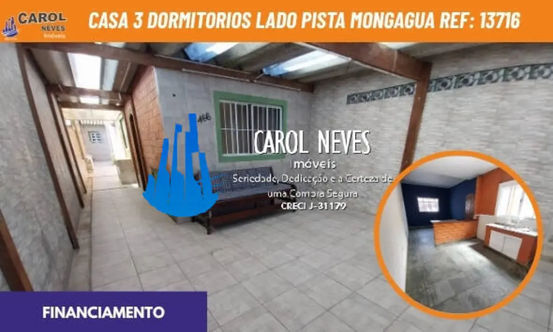 Foto 1 de Casa com 3 quartos à venda, 90m2 em Mongagua - SP
