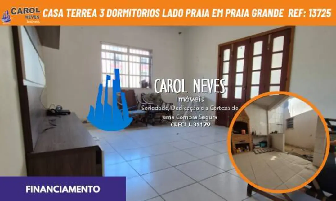 Foto 1 de Casa com 3 quartos à venda, 114m2 em Solemar, Praia Grande - SP
