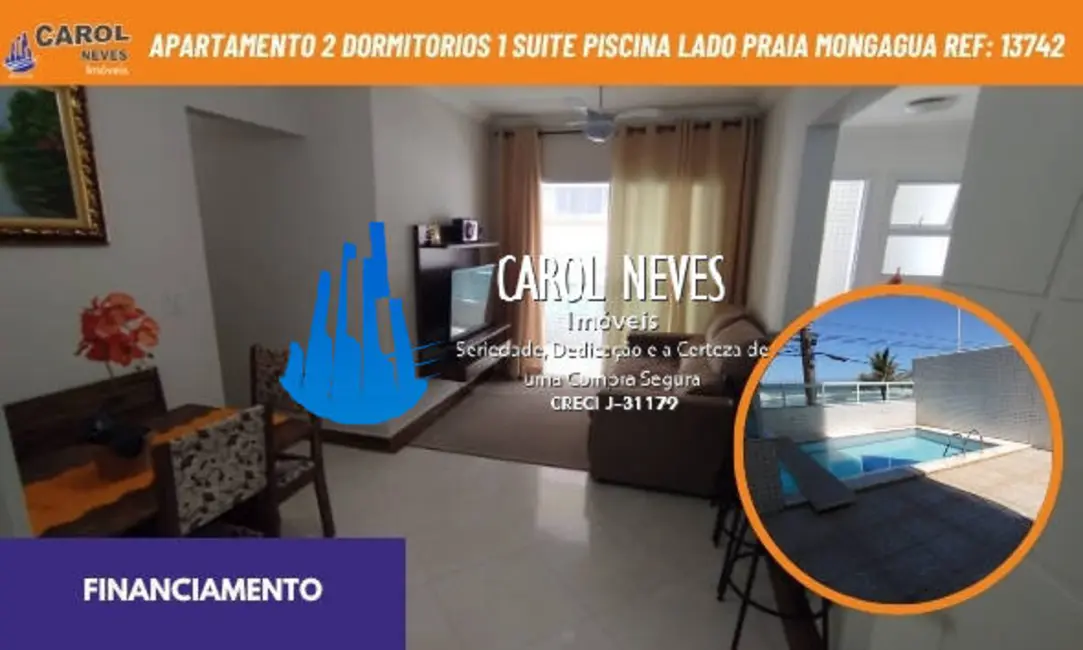 Foto 1 de Apartamento com 2 quartos à venda, 67m2 em Centro, Mongagua - SP
