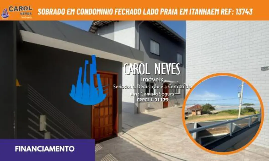 Sobrado com 2 quartos à venda, 70m2 em Itanhaem - SP - imagem 1 Foto 1 de Sobrado com 2 quartos à venda, 70m2 em Itanhaem - SP