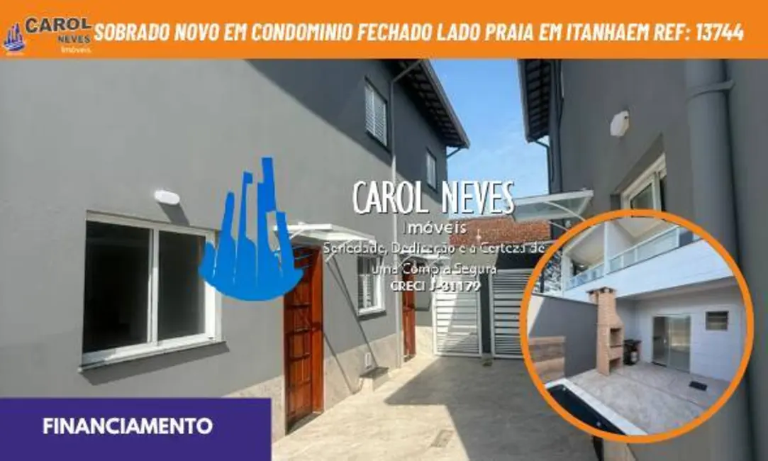 Foto 1 de Sobrado com 2 quartos à venda, 70m2 em Itanhaem - SP
