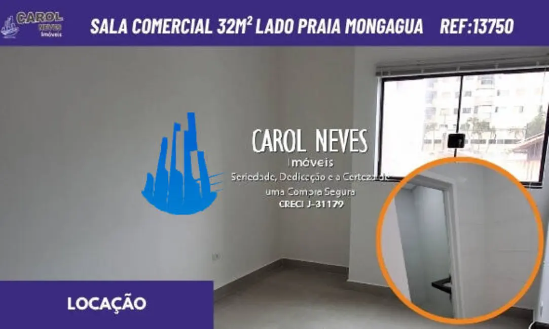 Foto 1 de Sala Comercial para alugar, 32m2 em Mongagua - SP