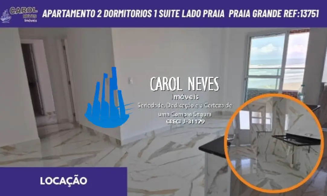 Foto 1 de Apartamento com 2 quartos para alugar, 93m2 em Flórida, Praia Grande - SP