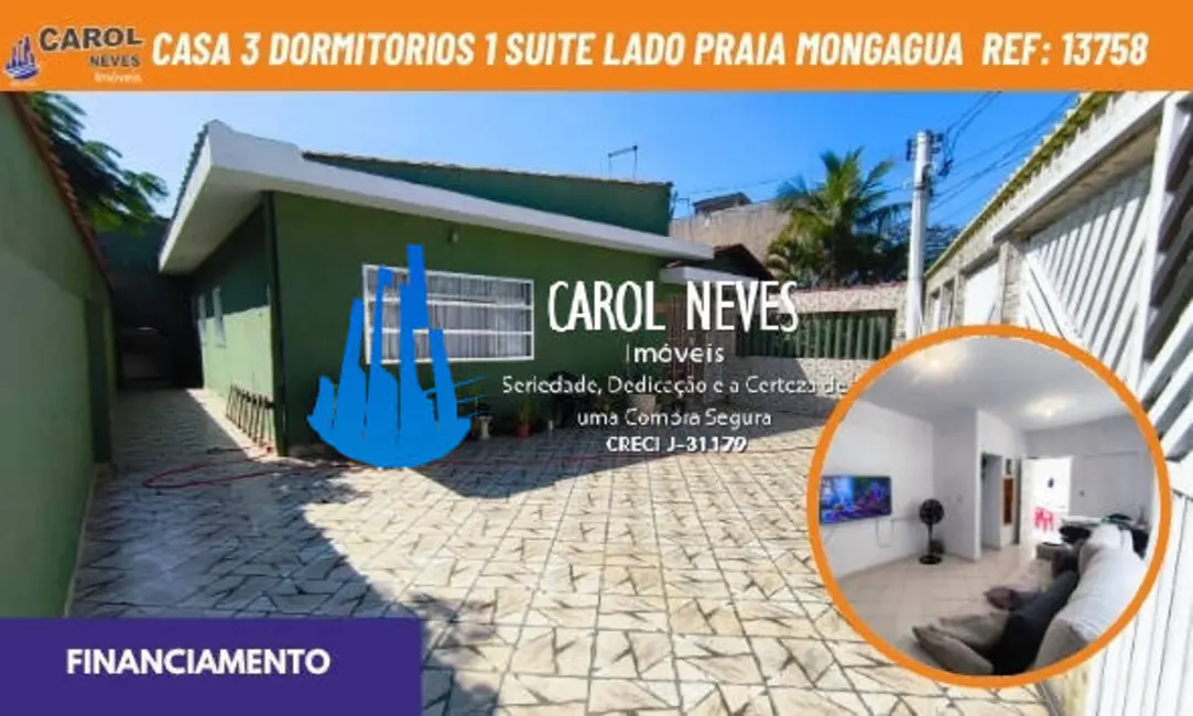 Foto 1 de Casa com 3 quartos à venda, 121m2 em Mongagua - SP