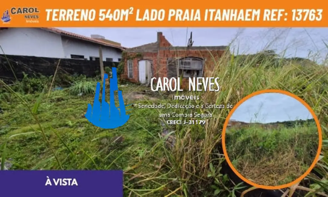 Terreno / Lote à venda, 540m2 em Itanhaem - SP - imagem 1 Foto 1 de Terreno / Lote à venda, 540m2 em Itanhaem - SP