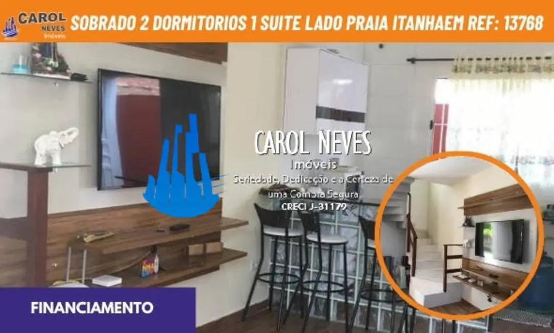 Foto 1 de Sobrado com 2 quartos à venda, 78m2 em Itanhaem - SP