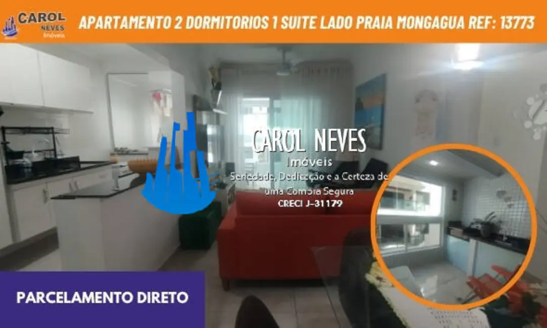 Foto 1 de Apartamento com 2 quartos à venda, 74m2 em Centro, Mongagua - SP