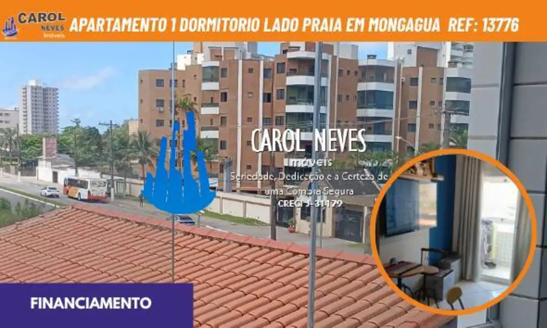 Foto 1 de Apartamento com 1 quarto à venda, 58m2 em Mongagua - SP