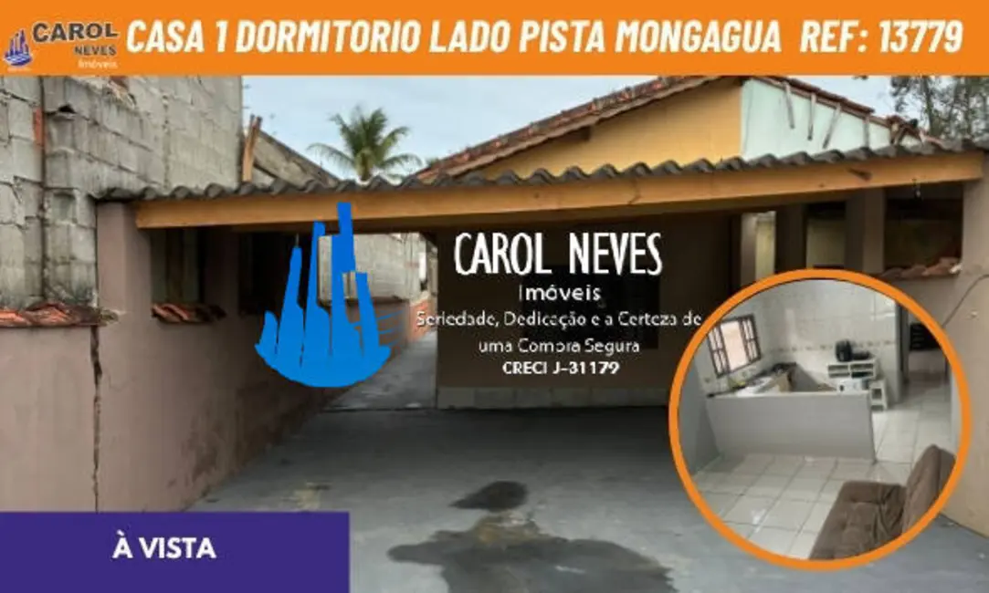 Foto 1 de Casa com 1 quarto à venda, 40m2 em Mongagua - SP