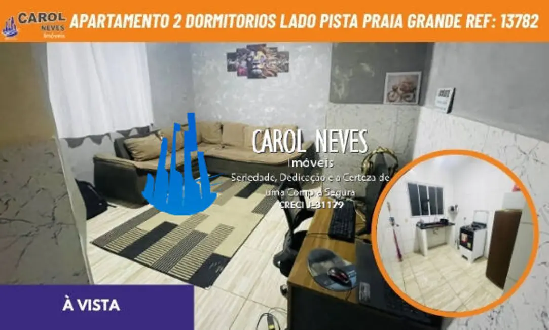 Apartamento com 2 quartos à venda, 72m2 em Ribeirópolis, Praia Grande - SP - imagem 1 Foto 1 de Apartamento com 2 quartos à venda, 72m2 em Ribeirópolis, Praia Grande - SP