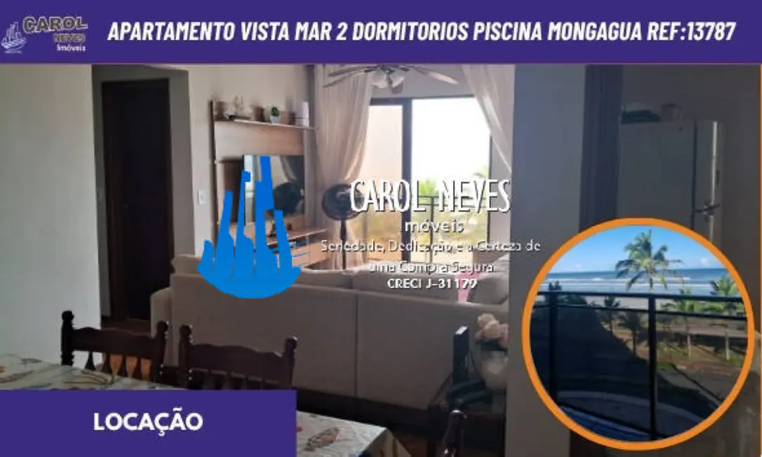 Foto 1 de Apartamento com 2 quartos para alugar, 102m2 em Mongagua - SP