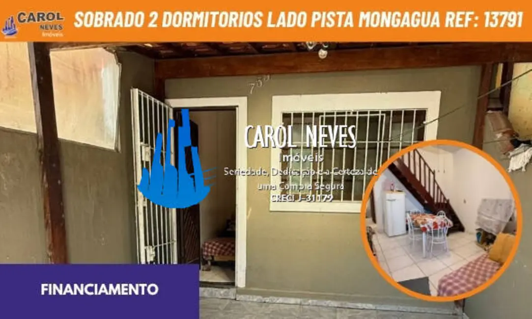 Foto 1 de Sobrado com 2 quartos à venda, 65m2 em Mongagua - SP