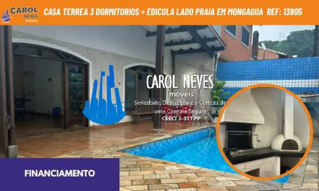 Foto 1 de Casa com 3 quartos à venda, 180m2 em Centro, Mongagua - SP