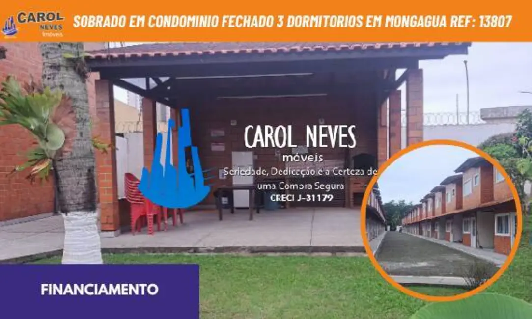 Foto 1 de Sobrado com 3 quartos à venda, 99m2 em Mongagua - SP