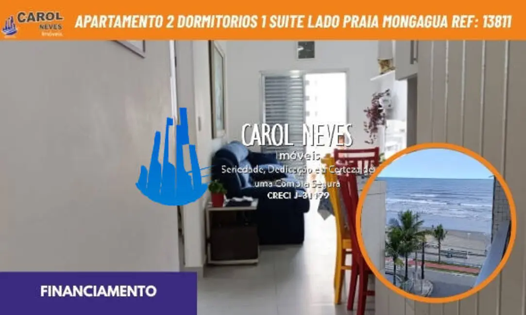 Foto 1 de Apartamento com 2 quartos à venda, 50m2 em Mongagua - SP