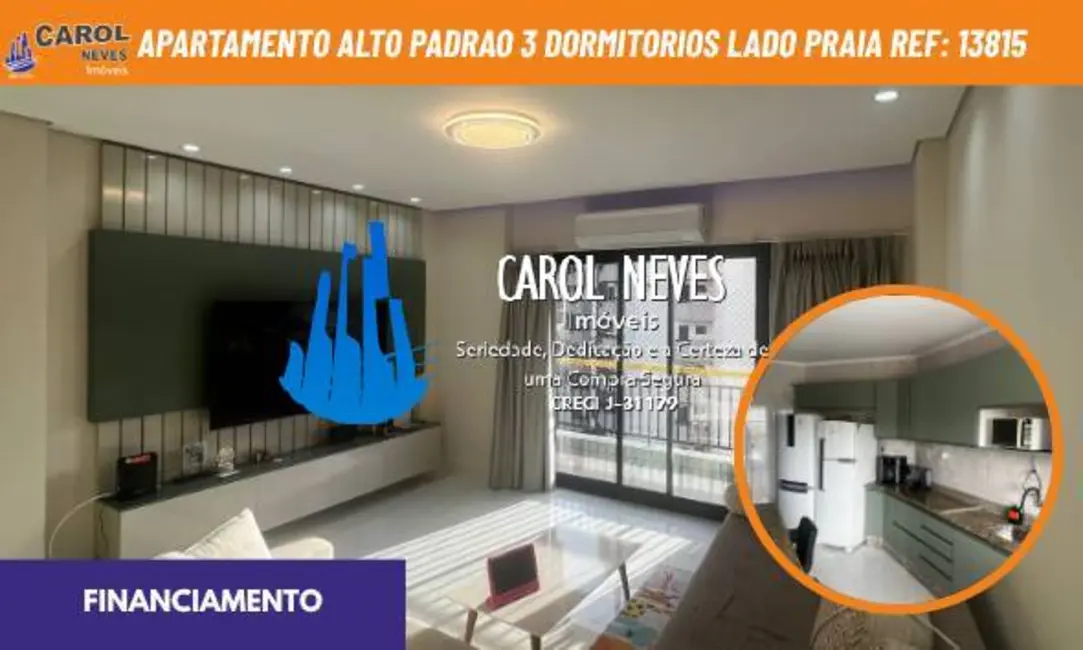 Apartamento com 3 quartos à venda, 140m2 em Boqueirão, Praia Grande - SP - imagem 1 Foto 1 de Apartamento com 3 quartos à venda, 140m2 em Boqueirão, Praia Grande - SP