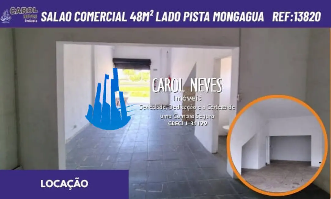 Foto 1 de Sala Comercial para alugar, 48m2 em Mongagua - SP