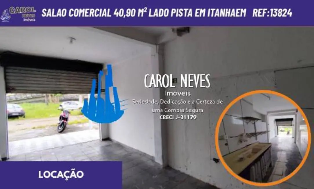 Foto 1 de Sala Comercial para alugar, 41m2 em Itanhaem, SP