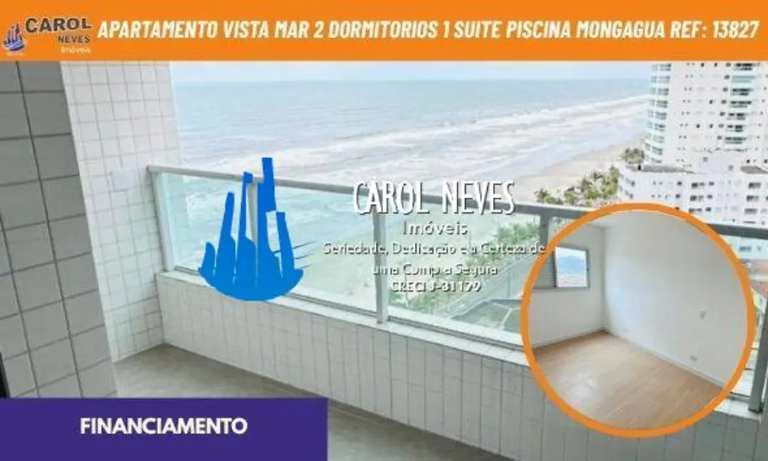 Foto 1 de Apartamento com 2 quartos à venda, 68m2 em Mongagua - SP