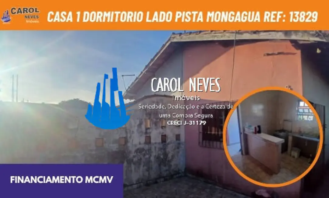 Foto 1 de Casa com 1 quarto à venda, 86m2 em Mongagua - SP