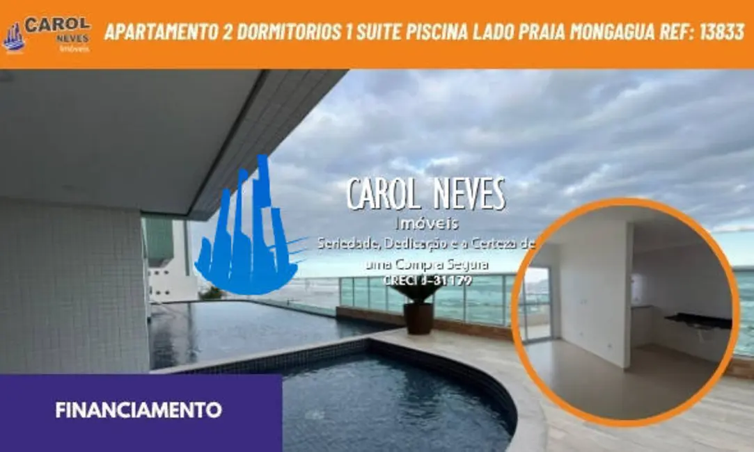 Foto 1 de Apartamento com 2 quartos à venda, 82m2 em Centro, Mongagua - SP