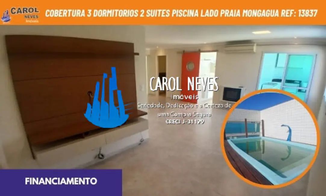 Cobertura com 3 quartos à venda, 200m2 em Mongagua - SP - imagem 1 Foto 1 de Cobertura com 3 quartos à venda, 200m2 em Mongagua - SP