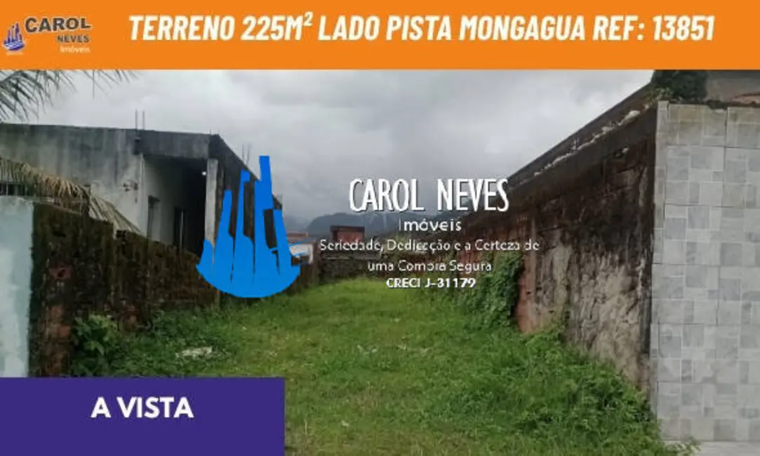 Terreno / Lote à venda, 225m2 em Mongagua - SP - imagem 1 Foto 1 de Terreno / Lote à venda, 225m2 em Mongagua - SP