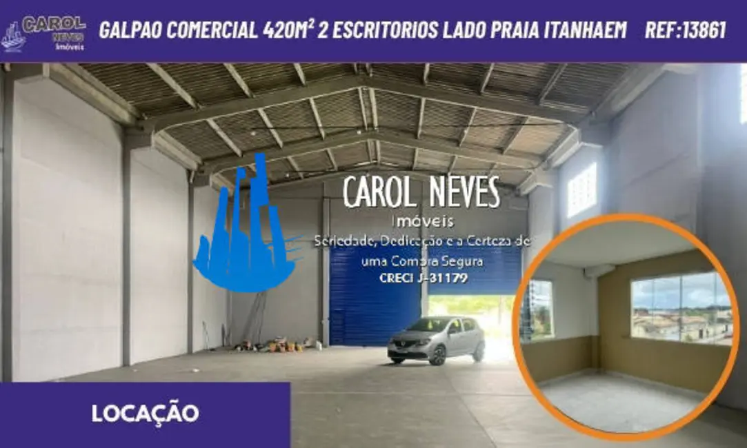 Foto 1 de Armazém / Galpão para alugar, 420m2 em Itanhaem - SP