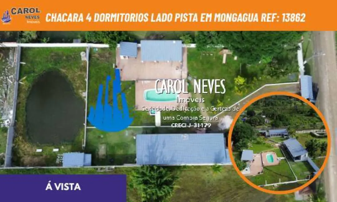 Chácara com 4 quartos à venda, 2100m2 em Agenor de Campos, Mongagua - SP - imagem 1 Foto 1 de Chácara com 4 quartos à venda, 2100m2 em Agenor de Campos, Mongagua - SP